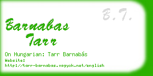 barnabas tarr business card